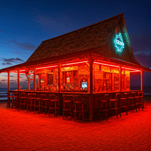 El Caldo Beach Bar frente al mar